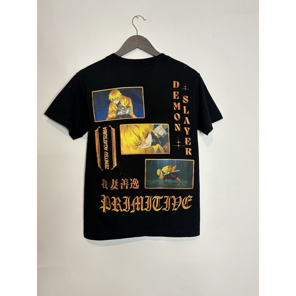 Primitive X Demon Slayer Zenitsu Double Sided Collab Graphic T-shirt Mens Small